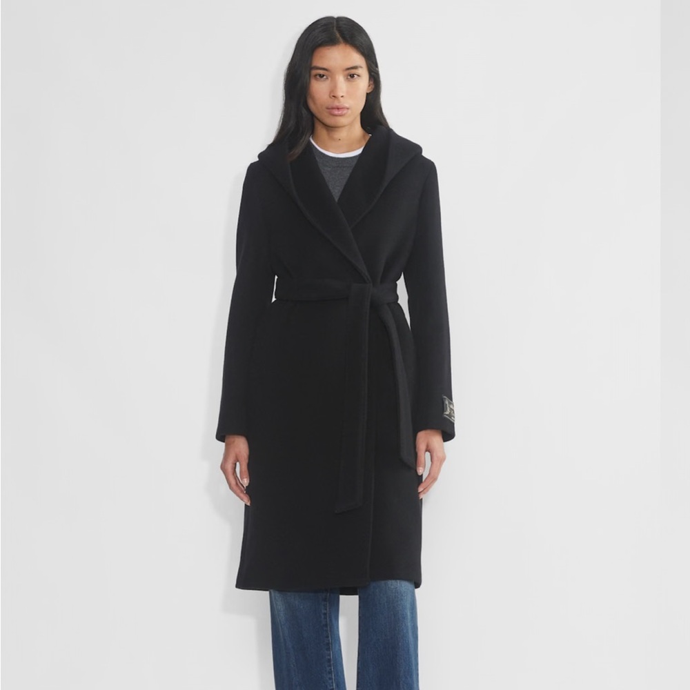 Aritzia Hooded Italian Wool Cashmere Coat